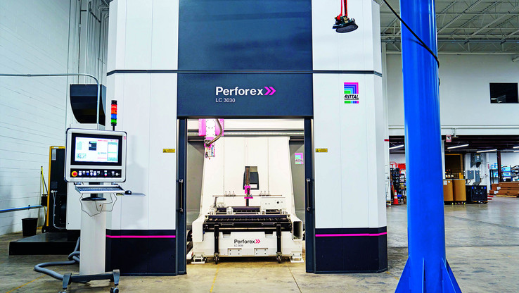 The Rittal Perforex laser centre LC – ideal for the automated mechanical modification